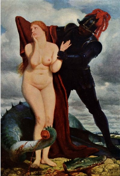 Angelica guarded by a dragon by Arnold Böcklin